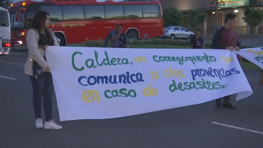 Protesta en Caldera, provincia de Chiriquí