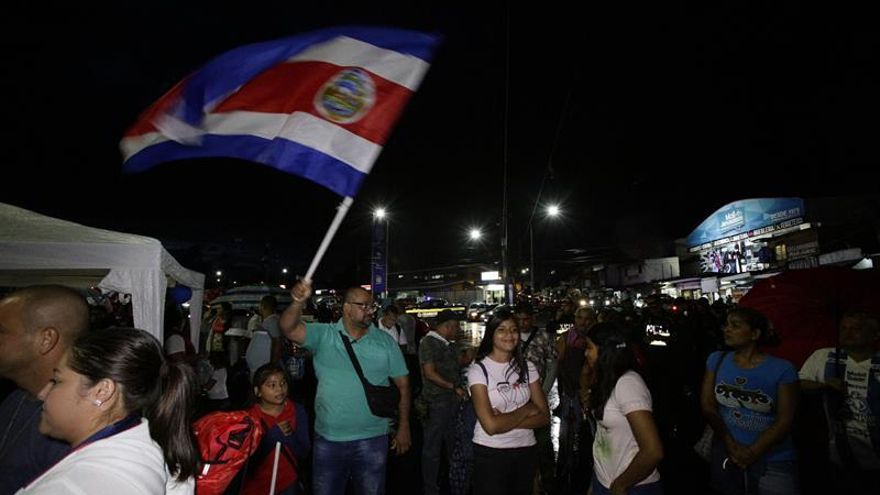 Los ticos protestaron por tres días en Paso Canoas.