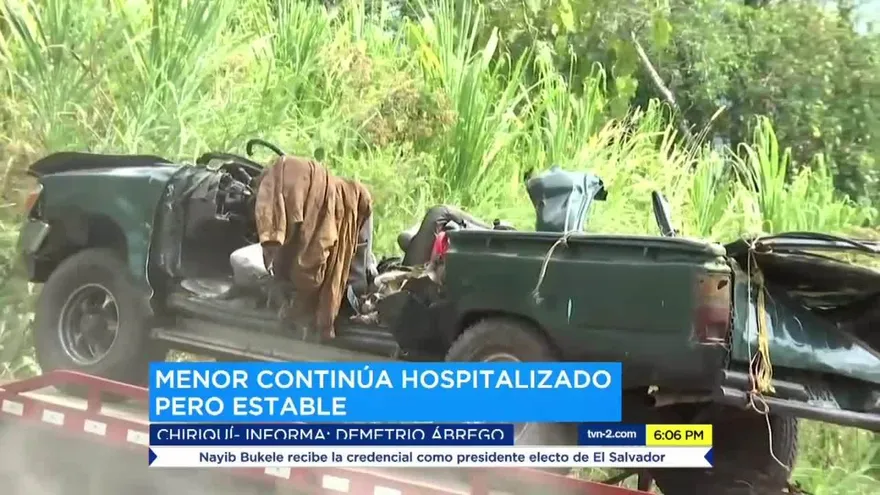 Niño que sobrevivió tras accidente de tránsito en Chiriquí se recupera