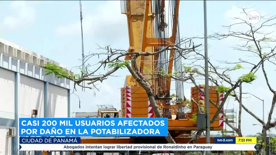 Casi 200 mil usuarios afectados por daño en la potabilizadora