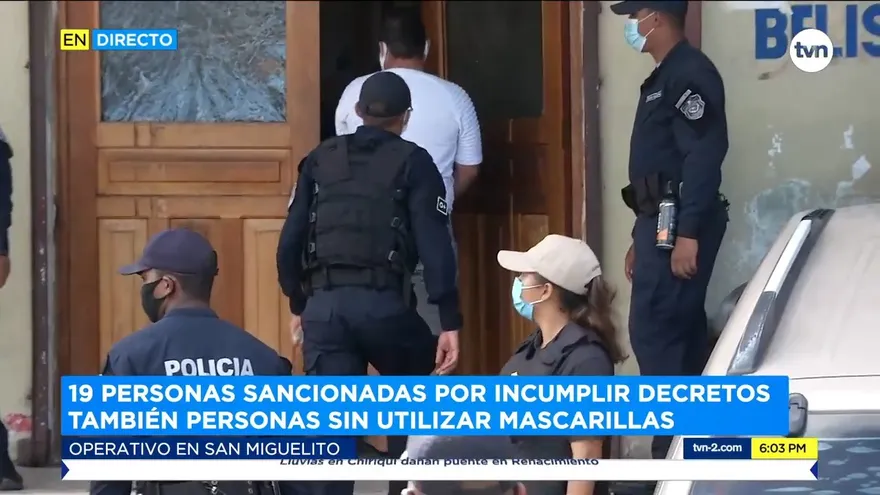 19 personas fueron llevadas a un juez de paz por incumplir con el uso de mascarillas en San Miguelito