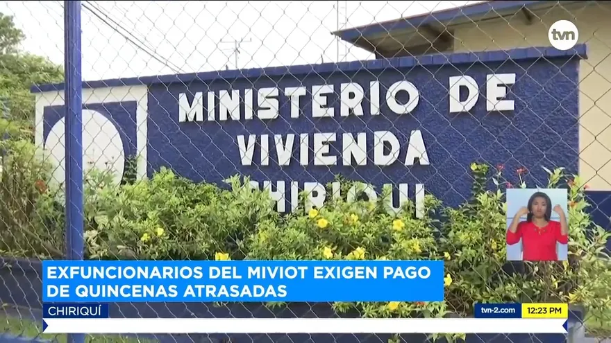 Exfuncionarios del Miviot protestan en Chiriquí, exigen pagos adeudados