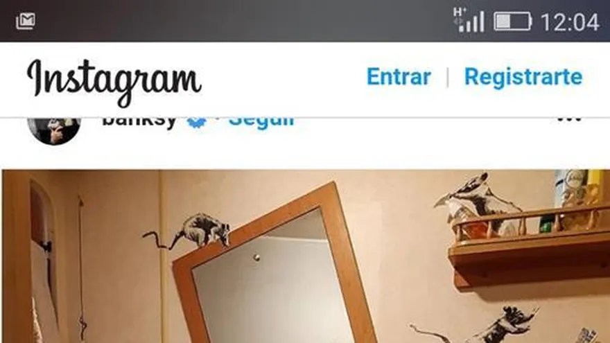 Banksy, confinado, pinta su nueva obra en su baño