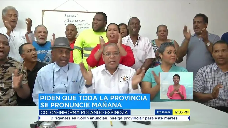 Actividades para huelga en Colón