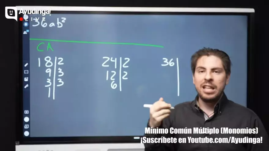 Ayudinga Matemáticas 9° - Mínimo Común Múltiplo en Monomios - Ejercicios Resueltos (Parte III) 3 de julio de 2020