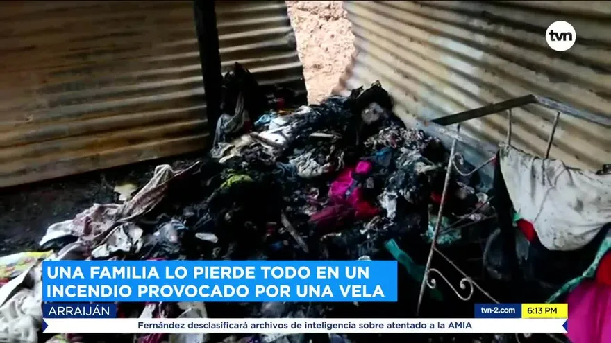 Una familia lo pierde todo en el incendio de su vivienda