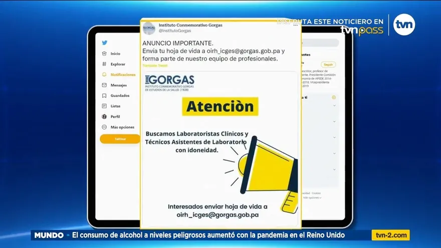 Gorgas busca contratar más personas para pruebas de covid-19