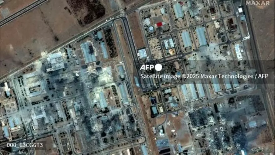 Imágenes satelitales de las zonas atacadas en Irán
