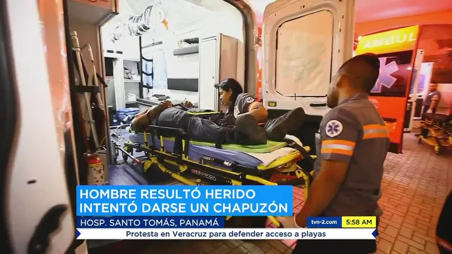 Hombre herido por intentar darse un chapuzón en la Bahía de Panamá