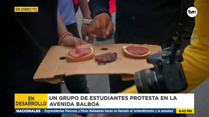 Protestas en avenida Balboa con asado