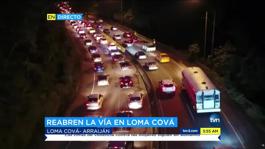 Reabren vía luego de reemplazo de tubería en Loma Cová