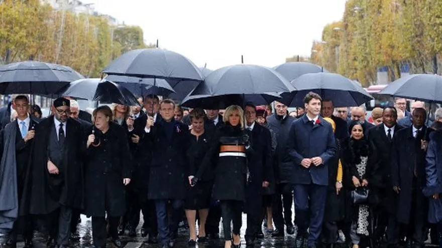 Líderes mundiales conmemoran en París los 100 años del fin de la I Guerra Mundial