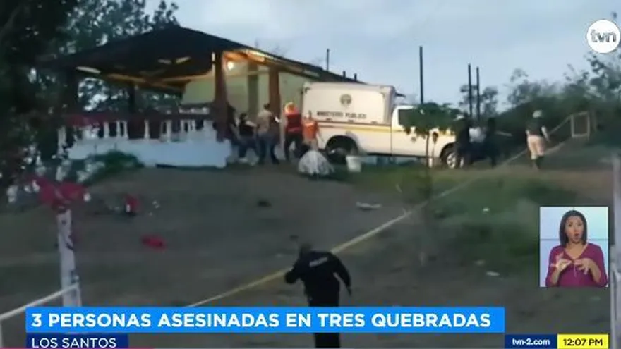 Investigan homicidio de tres personas en Los Santos