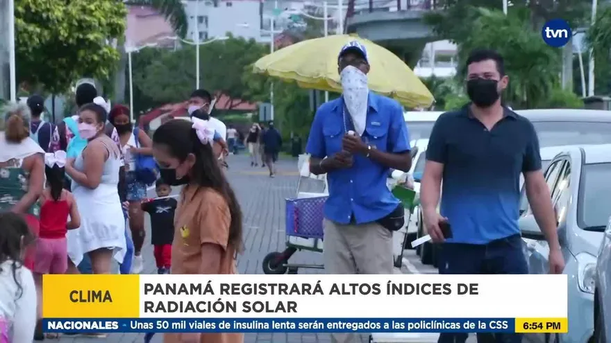 Panamá estará registrando altos índices de radiación solar