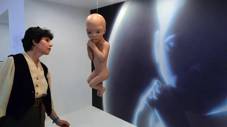 Varios objetos de la película "2001: Una odisea en el espacio" en una exposición dedicada al director estadounidense Stanley Kubrick (1928-1999) en el Museo Nacional de Cracovia (Polonia).