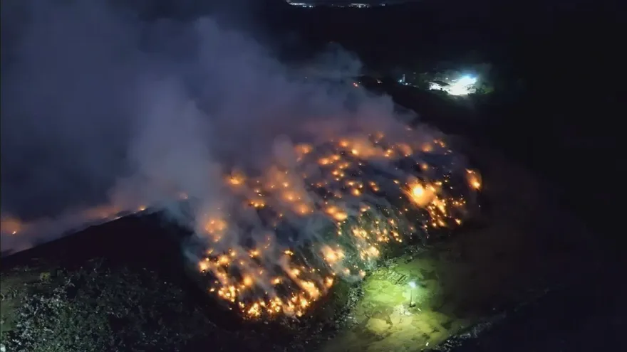 Incendio en cerro Patacón