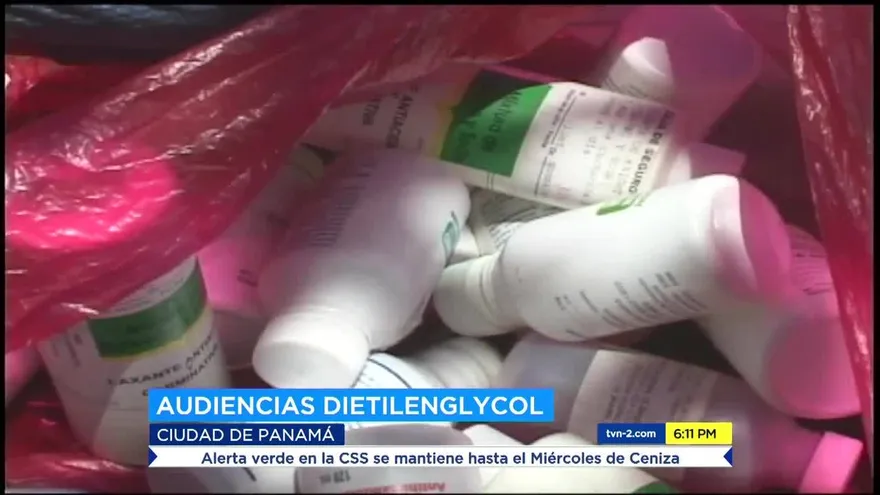 Realizan varias audiencias por caso Dietilenglicol