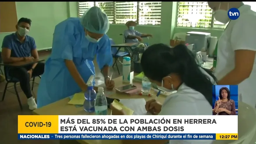 Instalan dos puntos de vacunación en el distrito de Herrera