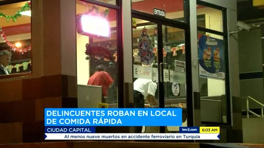 Delincuentes roban en un restaurante en la 24 de diciembre