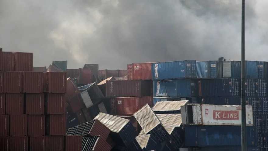 Explosión en área industrial de Tianjin, China.