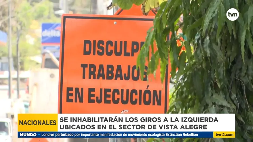 Inhabilitarán giros a la izquierda en Vista Alegre