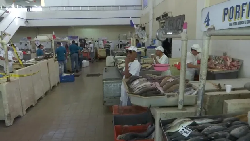Comerciantes se quejan de pocas ventas en el Mercado de Mariscos.