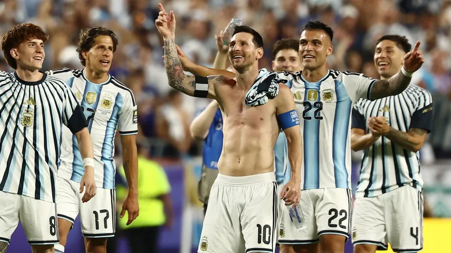 Jugadores de la selección de Argentina