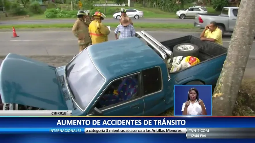 Aumento de accidentes en la provincia de Chiriquí