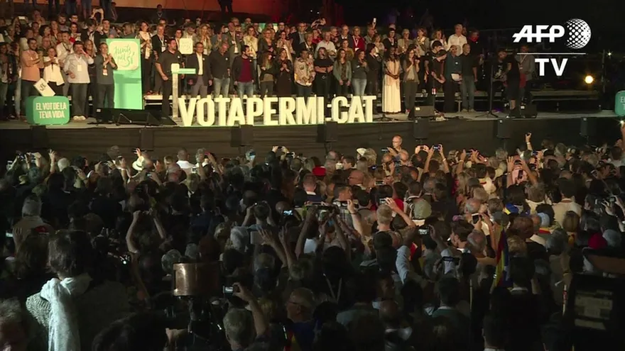 Nacionalistas catalanes esperanzados con un futuro independiente