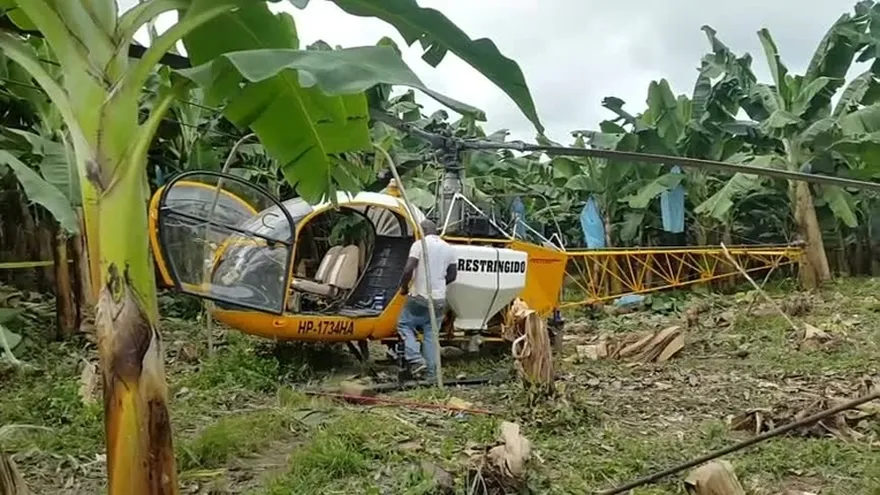 Helicóptero cae a tierra en la provincia de Bocas del Toro