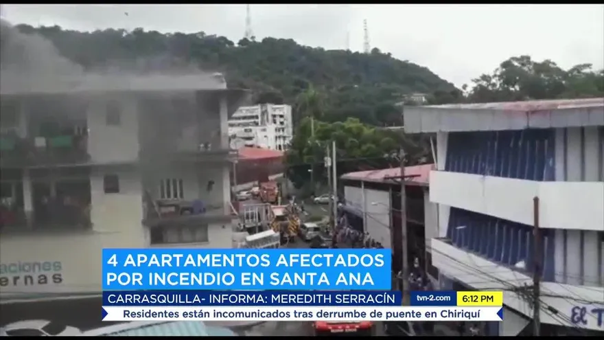 Se registra incendio en Santa Ana