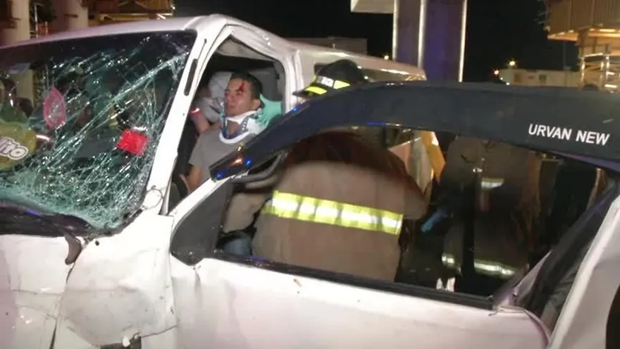 Cuatro heridos por accidente en la vía Domingo Díaz