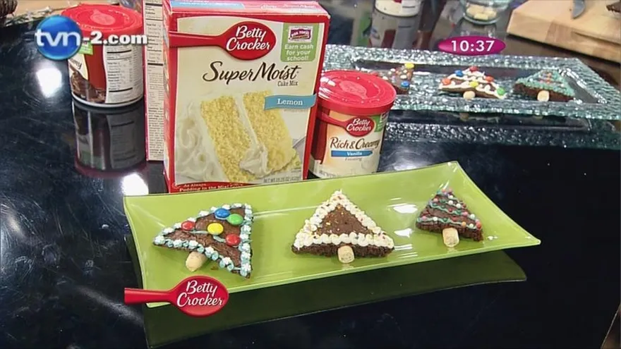 Brownies de árbol de navidad