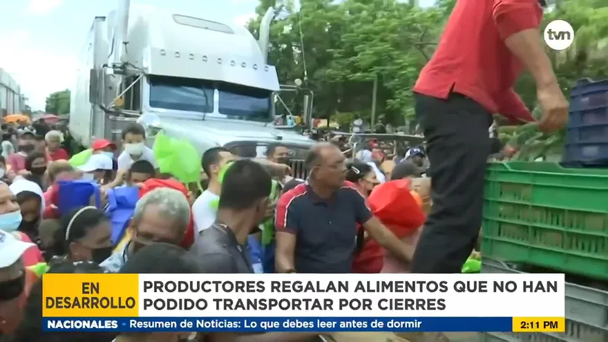 Productores reparten productos agrícolas en David