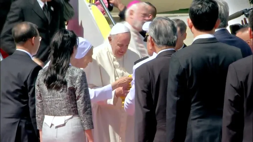 El papa Francisco llegó a Tailandia, primera etapa de gira asiática