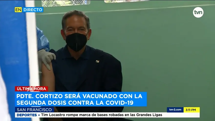 Cortizo recibe la segunda dosis de la vacuna de Pfizer/BioNtech