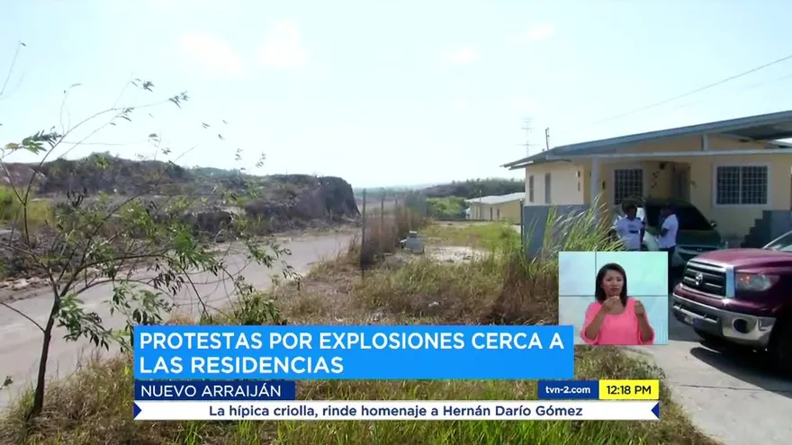 Residentes en Nuevo Guararé protestan por explosiones en proyecto