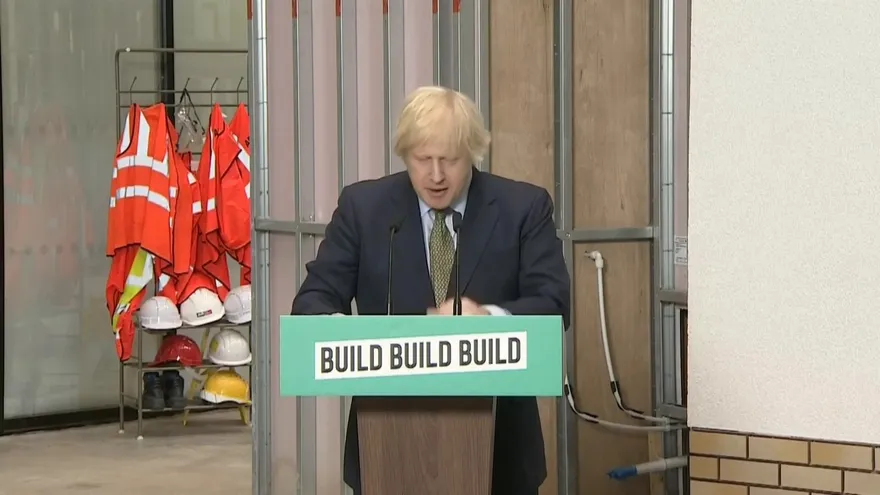 Johnson lanza "new deal" de 5.000 millones de libras para el Reino Unido