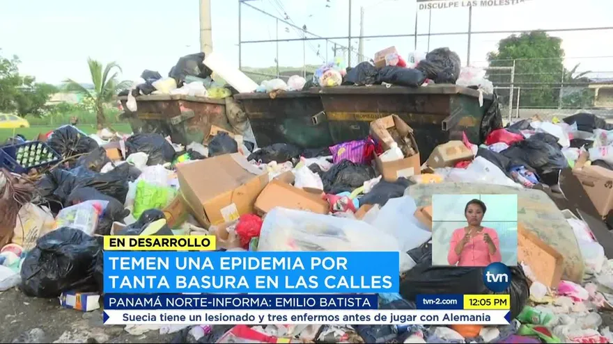 Montañas de basura se apilan en Panamá Norte