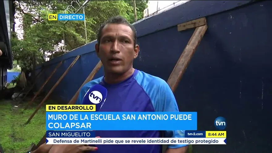 Muro perimetral en escuela en San Miguelito preocupa a padres de familia