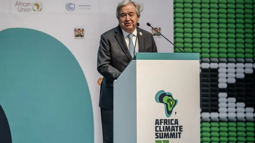 Antonio Guterres, secretario general de la ONU, en cumbre sobre el clima.