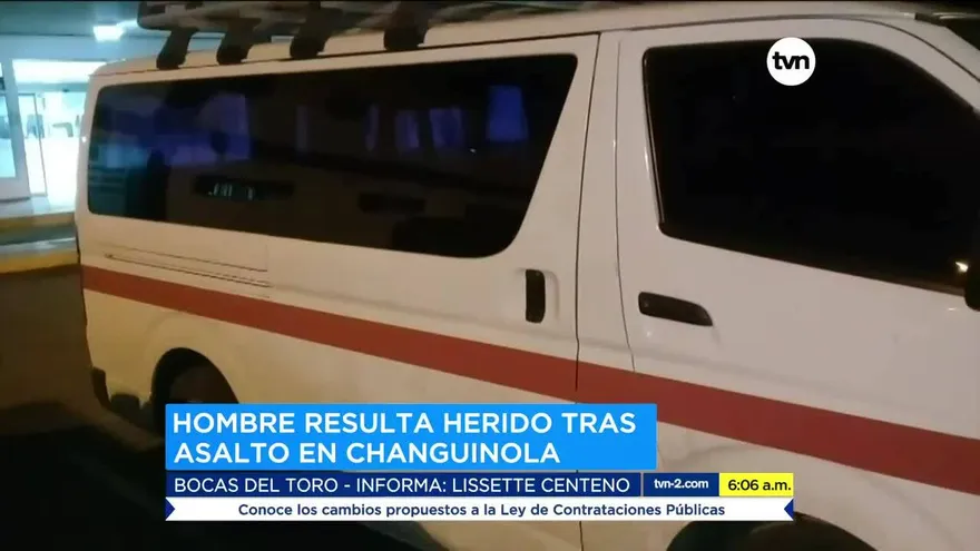 Hombre resulta herido en un asalto en Bocas del Toro