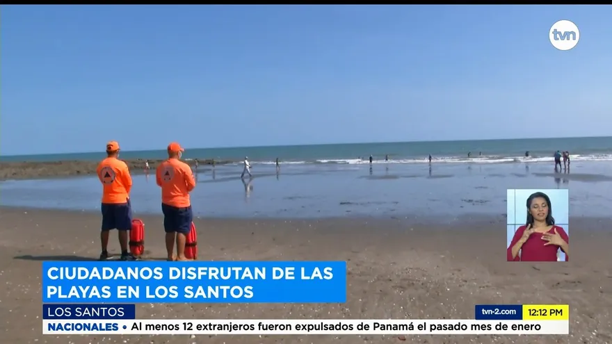 Familias visitan playas en la provincia de Los Santos