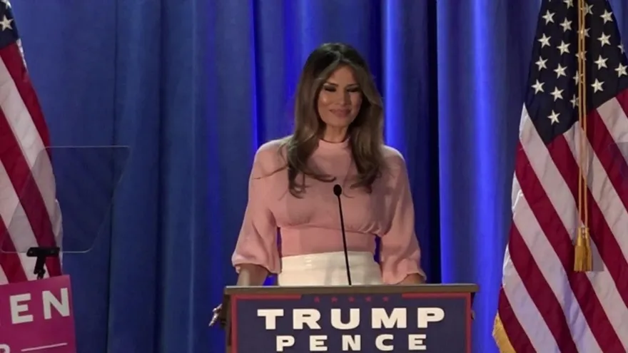 Melania Trump habla a las mujeres en su primer discurso sola