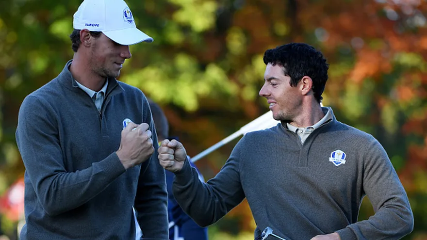 Rory McIlroy y el belga Thomas Pieters.