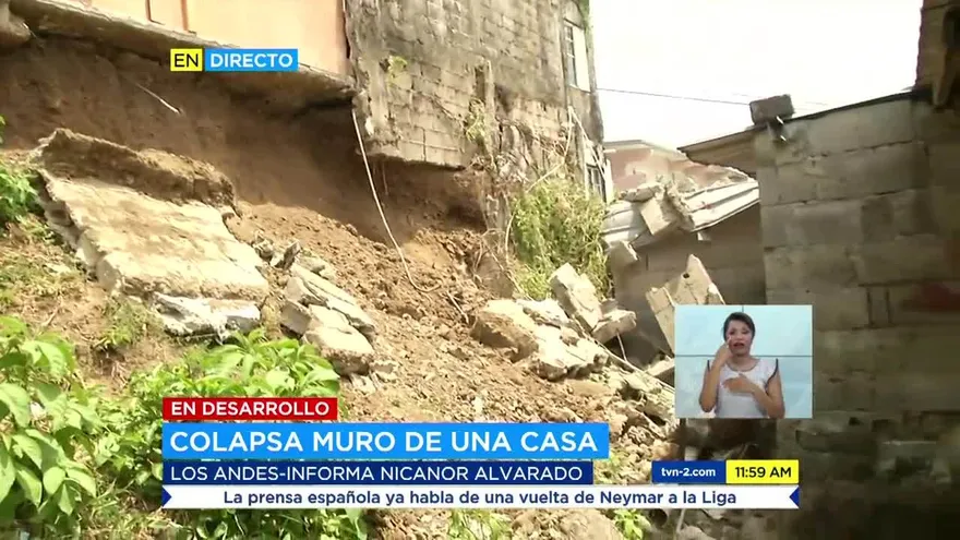 Muro caído pone en peligro vidas en Los Andes, autoridades no dan respuesta