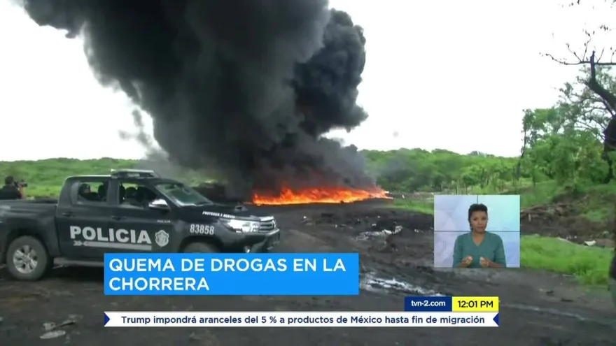 Autoridades destruyen 10.7 toneladas de droga en La Chorrera