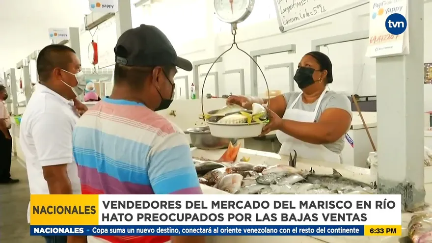 Vendedores de mariscos en Río Hato están preocupados por las bajas ventas