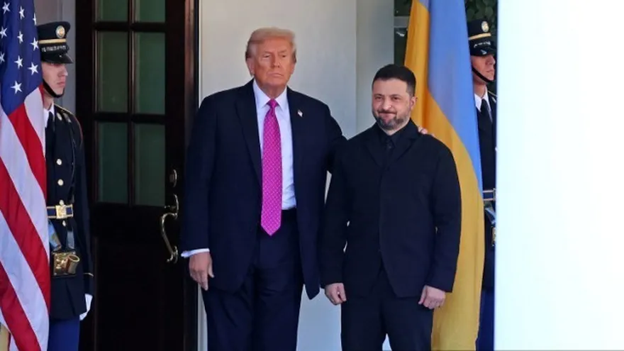 El presidente de EEUU, Donald Trump se reunió con Volodymyr Zelensky.