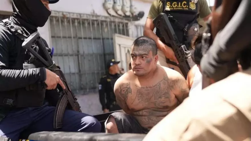 El pandillero salvadoreño Bladimir Pérez Ramos alias Polvorín, capturado en Guatemala.